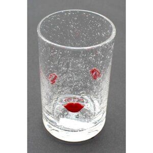 New Bubble Glass Girly Red Lips Kissses Love Tall Tumbler Beverage Glass Cup